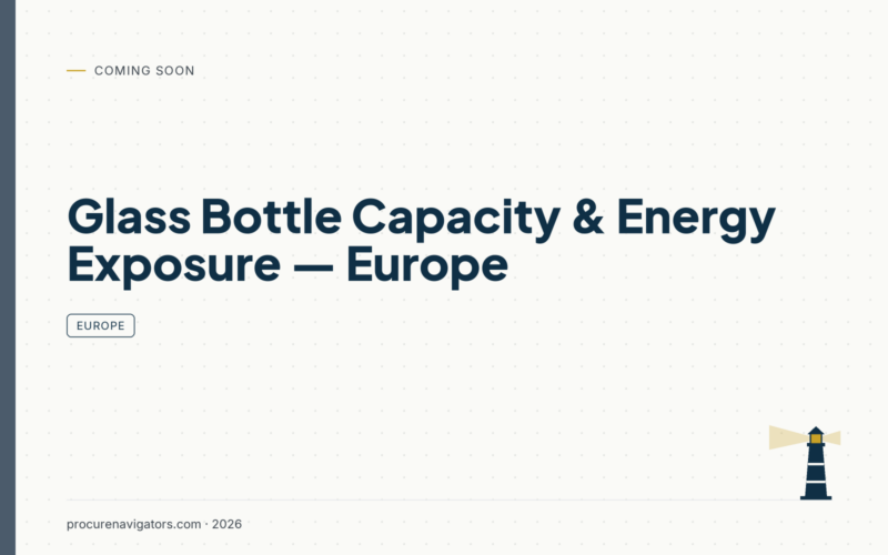 Glass Bottle Capacity & Energy Exposure — Europe — European glass packaging: capacity, energy exposure and pricing outlook.