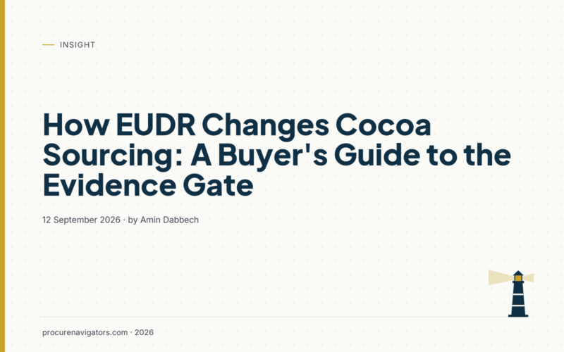 How EUDR Changes Cocoa Sourcing: A Buyer’s Guide to the Evidence Gate