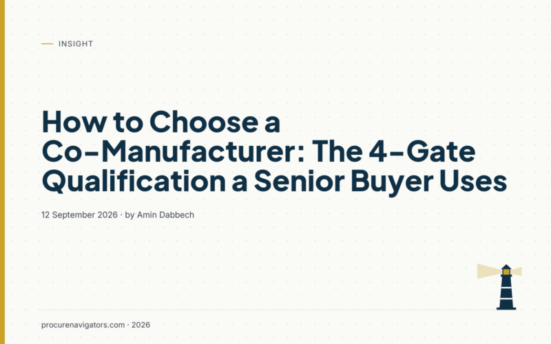 How to Choose a Co-Manufacturer: The 4-Gate Qualification a Senior Buyer Uses