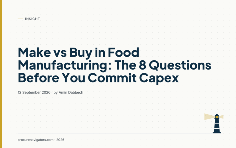 Make vs Buy in Food Manufacturing: The 8 Questions Before You Commit Capex
