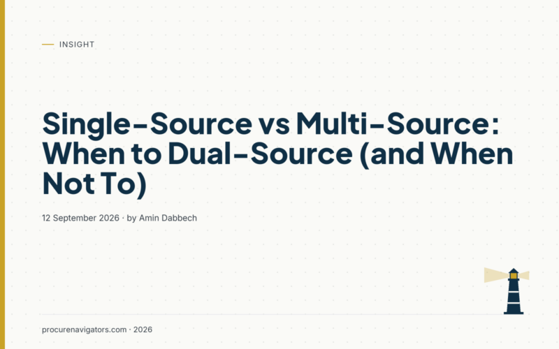Single-Source vs Multi-Source: When to Dual-Source (and When Not To)