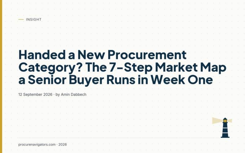Handed a New Procurement Category? The 7-Step Market Map a Senior Buyer Runs in Week One